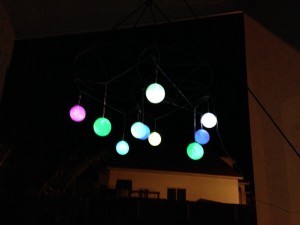 A string of decorative lights for the back. 