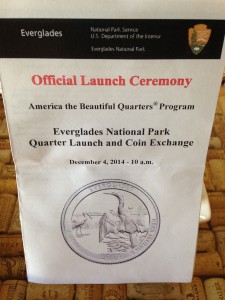 Cover of the Program for the Launch of the Everglades Quarter