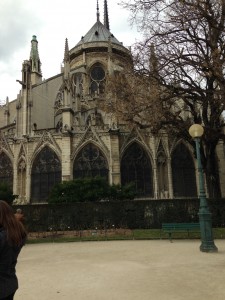 View of Notre Dame in Paris From the Back